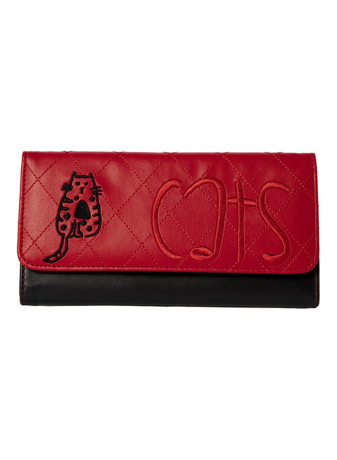 بيج ديزاين محفظة مطرزة بتصميم قطط متعدد الألوان - Image 1