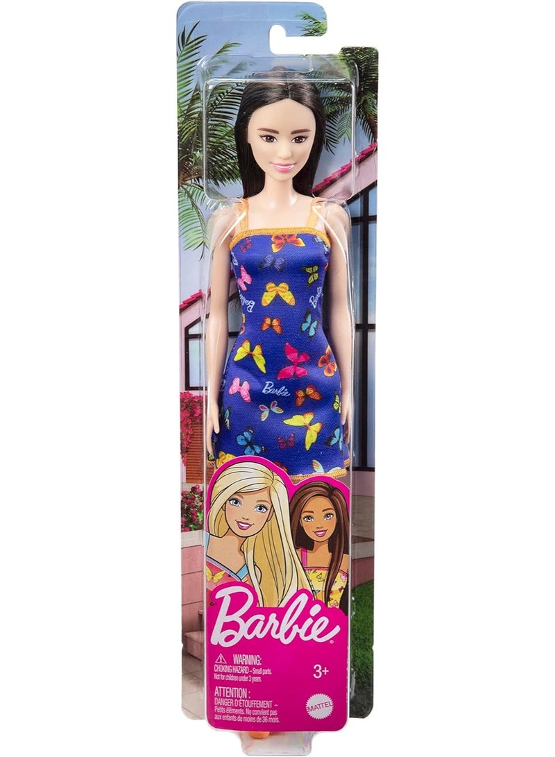 Barbie Fashion Doll With Butterfly Logo Print Dress - Multicolor - Image 1