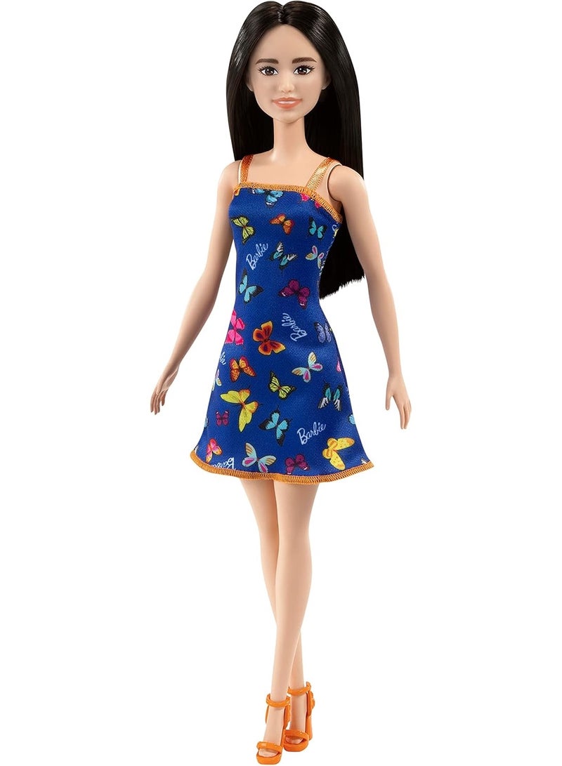 Barbie Fashion Doll With Butterfly Logo Print Dress - Multicolor - Image 3