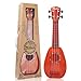 YOLOPLUS 17 Inch Kids Ukulele Guitar Toy 4 Strings Mini Children Musical Instruments Educational Learning Toy for Toddler Beginner Keep Tone AntiImpact Can Play with PicksStrapPrimary Tutorial - Image 4