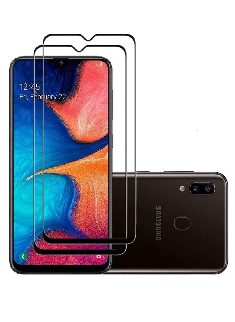AINA 2 Pieces Tempered Glass Screen Protector 5D Designed For Samsung Galaxy A20 Full Glue Edge to Edge Full Screen Coverage And Bubble Free - Image 1