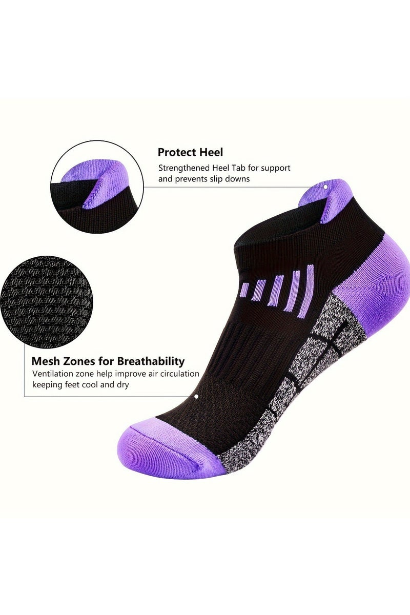 Mens Athletic Socks (6-Pack) - Low Cut, Sweat-Wicking, Odour-Resistant, All-Season Comfort - Ideal for Active Lifestyles, Running  Everyday Wear - Image 4