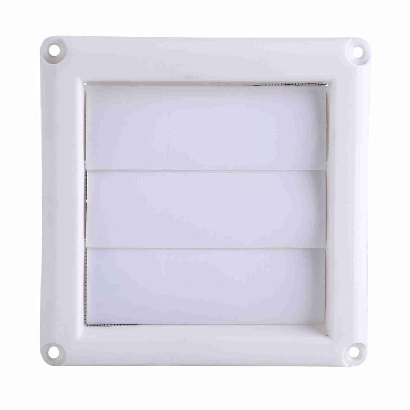 Plastic Air Vent Grille Cover 3 Flaps Wall Duct Ventilation Grill with Net Plastic Louvre Air Vent Grille with Flyscreen Cover1515CM
