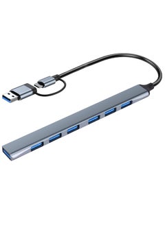 Generic USB C Hub, USB C USB to USB Adapter, USB C to USB A Hub, 7 Ports USB-C USB to USB Hub 3.0/2.0, USB Splitter Aluminum Alloy  - Image 1