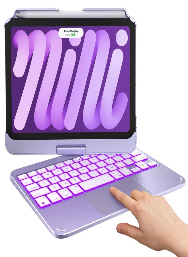 typecase Keyboard Case for iPad mini 7/6 8.3-inch, Trackpad, 360 Rotating - Image 1