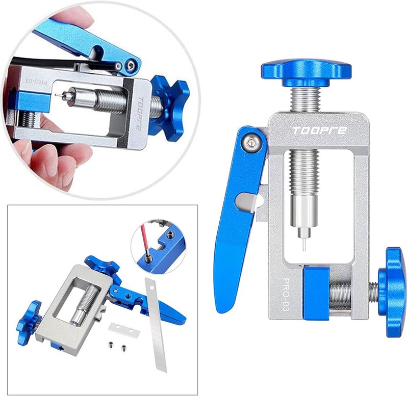 klarako Durable MTB BIke Needle Driver Insertion Tool, Bicycle Hydraulic Hose Fitting Insert Tool Aluminum Alloy Structure with Hydraulic Hose Cutter - Image 4
