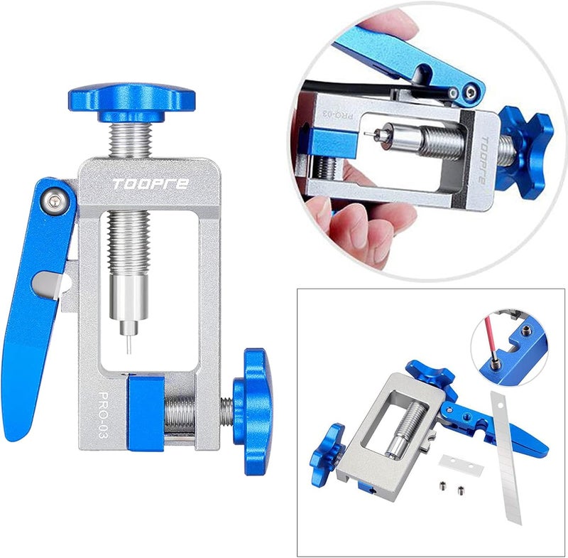 klarako Durable MTB BIke Needle Driver Insertion Tool, Bicycle Hydraulic Hose Fitting Insert Tool Aluminum Alloy Structure with Hydraulic Hose Cutter - Image 5