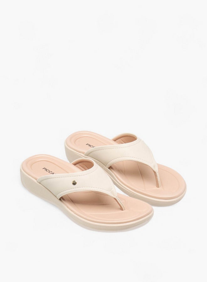 Piccadilly صنادل نسائية بسيطة بدون كعب بتصميم ثونغ - Image 1