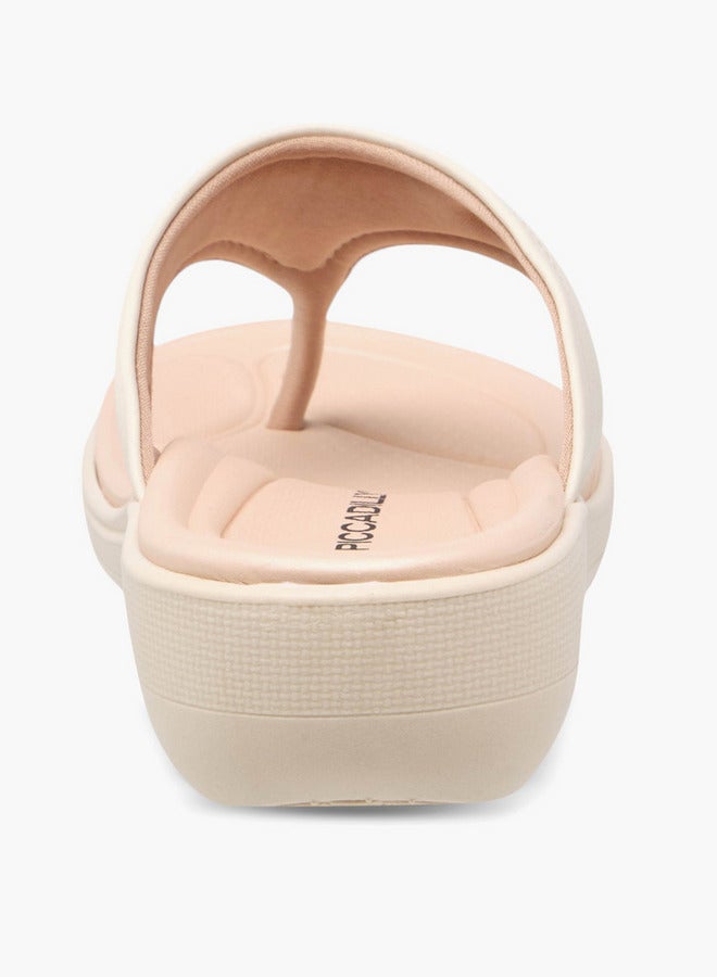 Piccadilly صنادل نسائية بسيطة بدون كعب بتصميم ثونغ - Image 5