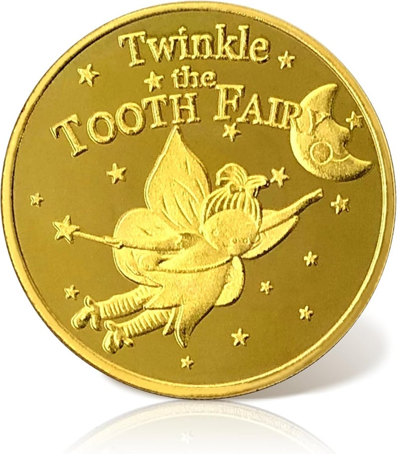 ChicAbode Tooth Fairy Coins for Kids, 10 Classic Gold Commemorative  Coins - Image 2