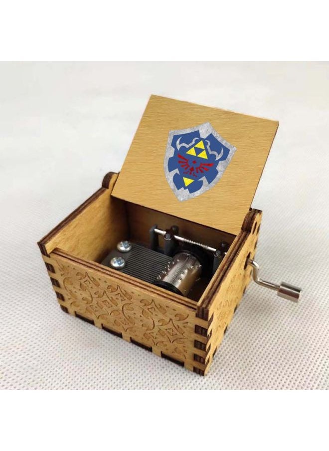 Anime The Legend Of Zelda Cartoon Peripheral Music Box Classical Hand-cranked Music Box Ornaments Retro Wooden Music Box-Color:03  - Image 4