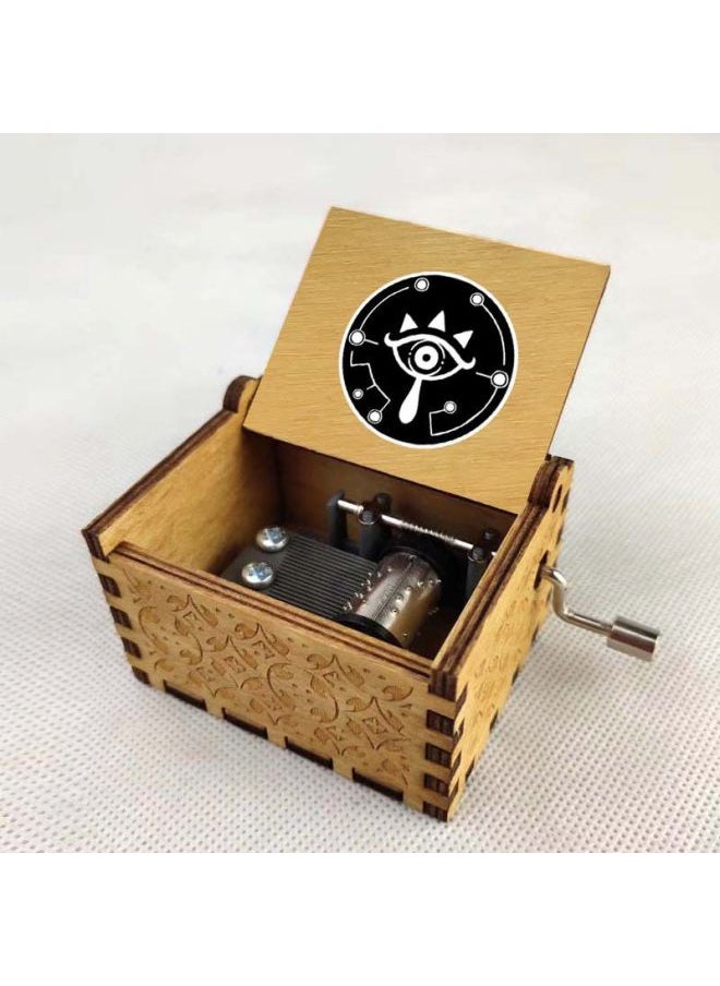 Anime The Legend Of Zelda Cartoon Peripheral Music Box Classical Hand-cranked Music Box Ornaments Retro Wooden Music Box-Color:03  - Image 3
