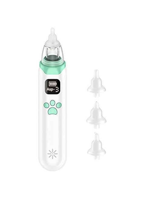 Electric Baby Nasal Aspirator Automatic Nose er Cleaner for Infants 3 Suction Levels Low Noise Builtin  with Soothing Music 3 Silic Suction Ti