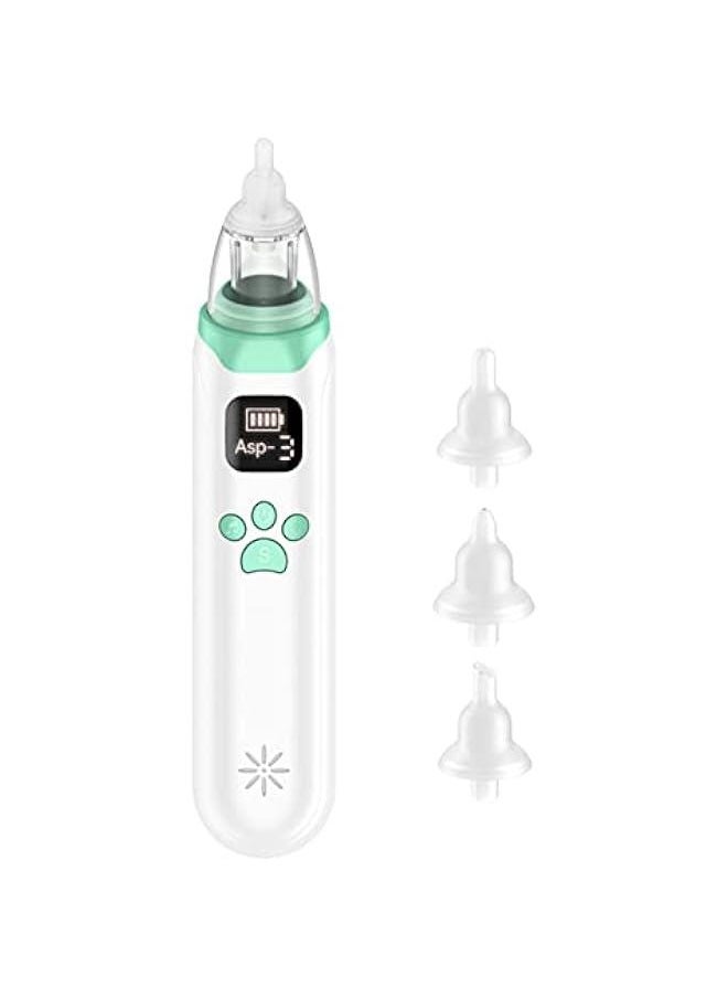 MOXO Electric Baby Nasal Aspirator Automatic Nose er Cleaner for Infants 3 Suction Levels Low Noise Builtin  with Soothing Music 3 Silic Suction Ti  - Image 1