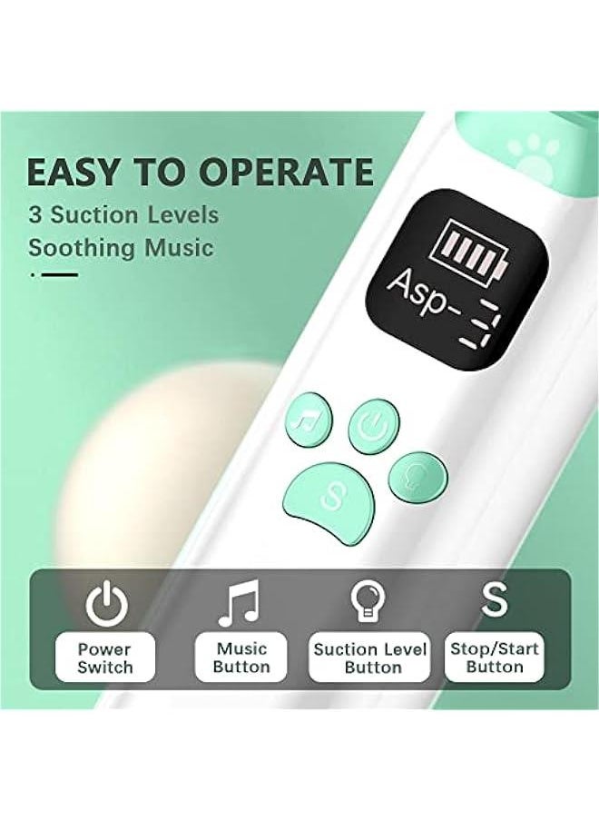 MOXO Electric Baby Nasal Aspirator Automatic Nose er Cleaner for Infants 3 Suction Levels Low Noise Builtin  with Soothing Music 3 Silic Suction Ti  - Image 3
