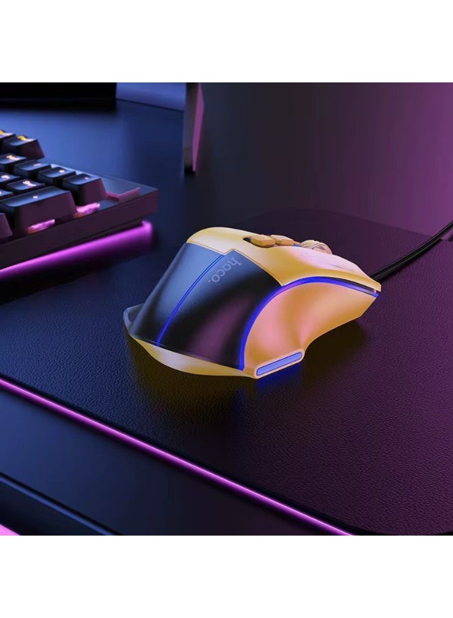 هوكو ماوس ألعاب سلكي هوكو GM31 بدقة 3600 DPI – إضاءة LED - Image 1