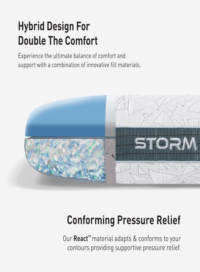 Bedgear Storm Performance Pillow - Travel Size - Cooling Bed Pillow for Hot Sleepers - Medium-Firm Pillow for All Sleep Positions, Hypoallergenic, Washable & Removable Cover - Image 5