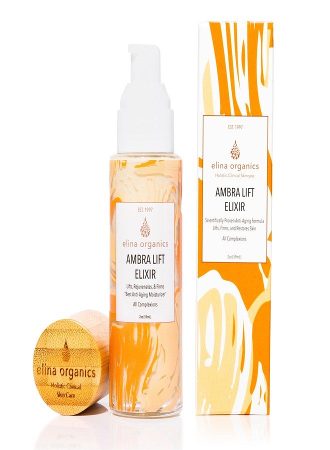 Elina Organics Ambra Lift Elixir, 2oz - Award-Winning Anti-Aging Moisturizer with Baltic Amber, Marine Collagen & Pearl Powder - Lifts, Firms & Hydrates - Organic, Vegan - Image 1
