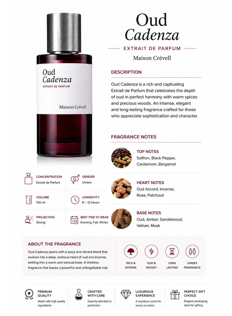 Maison Crivelli Oud Cadenza Extrait de Parfum – 50ml - Image 3