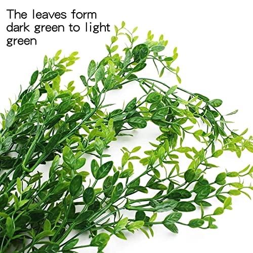 HERCOCCI 2 Pack Reptile Plants, Terrarium Hanging Plants Vines Artificial Leaves Habitat Decorations with Suction Cup for Bearded Dragon Hermit Crab Lizard Snake Geckos Chameleon - Image 2