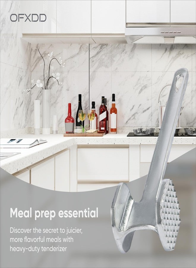 OFXDD Meat Tenderizer Tool - Dual-Side Meat Mallet Tenderizer for Cooking Food - Metal Meat Tenderizer Hammer Dishwasher Safe - Heavy Duty Kitchen Hammer for Meat - Image 5