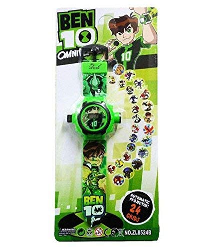 ADAMO Digital 24 Images Ben 10 Projector Green Dial and Band Rubber Watch for Kids Boys, Diwali Gift, Birthday Return Gift, Best Digital Toy Watch - Image 3