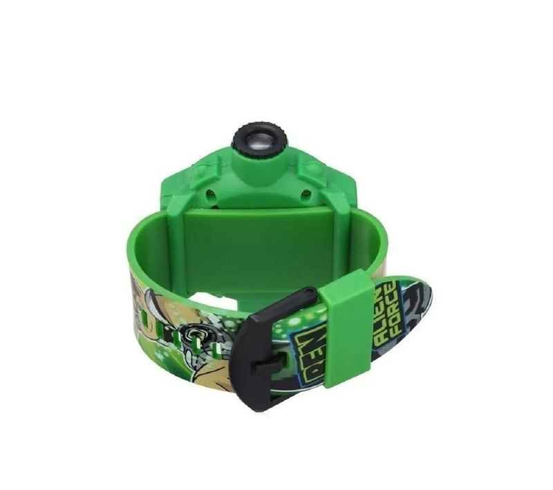 ADAMO Digital 24 Images Ben 10 Projector Green Dial and Band Rubber Watch for Kids Boys, Diwali Gift, Birthday Return Gift, Best Digital Toy Watch - Image 4