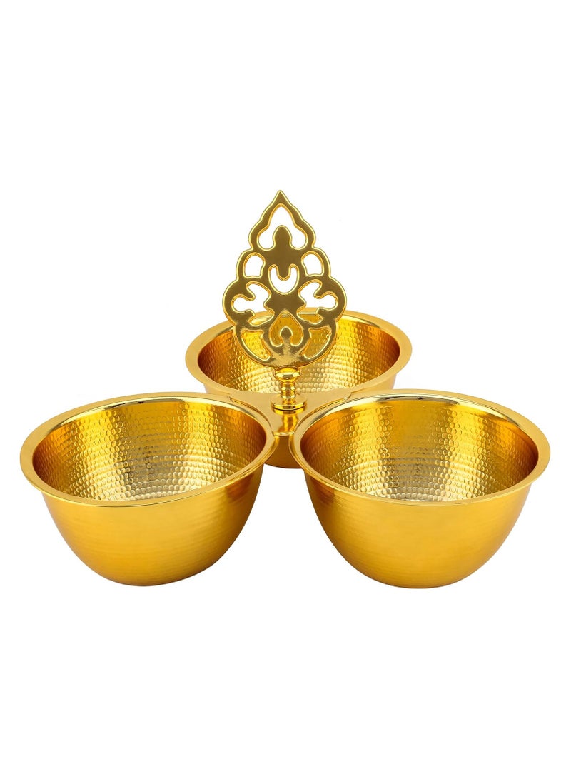 Shallow Nut Serving Bowl with Handle – Perfect for Snacks, Nuts, and Dry Fruits at Home, Parties, or Gatherings - Image 1