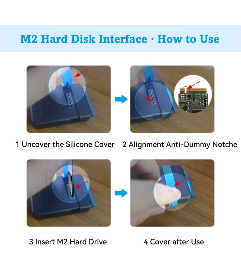 كابل USB 3.0 إلى M.2 SATA إيزي درايف، محول ثنائي الفتحات لقرص SSD عالي السرعة للاستخدام الخارجي مع أجهزة الكمبيوتر - Image 2