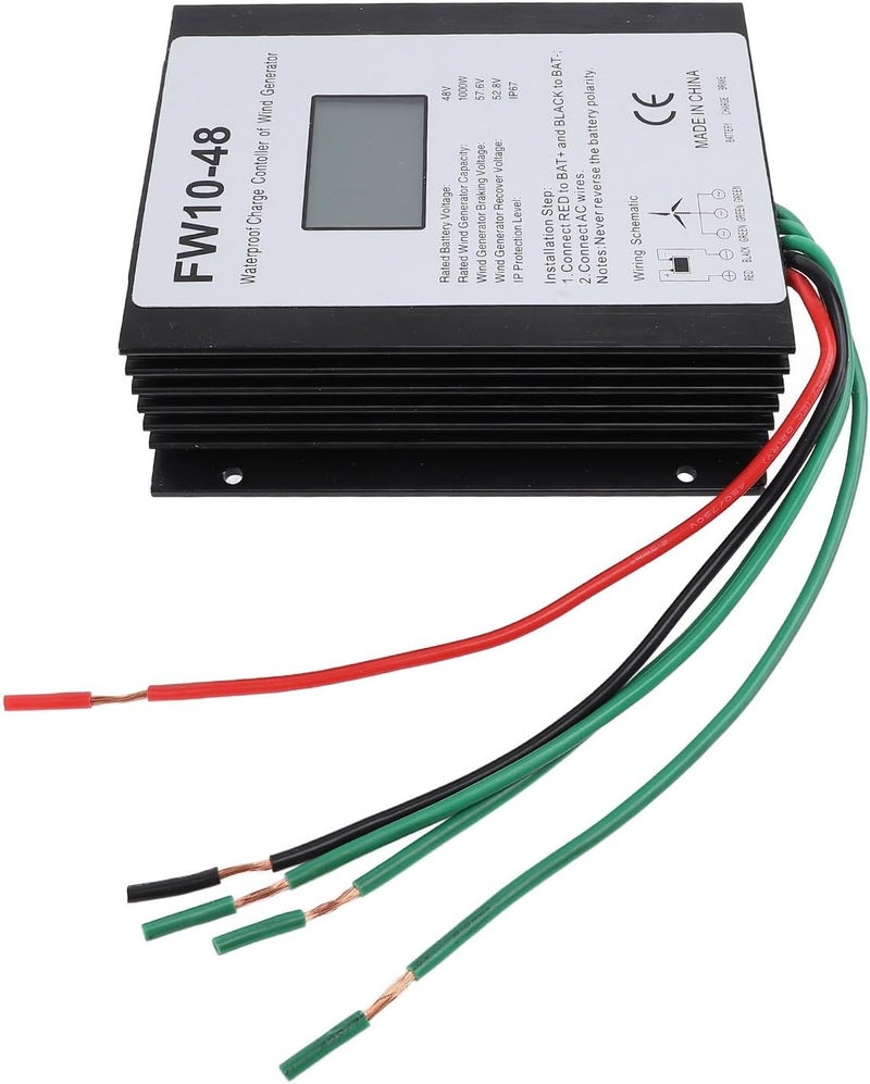 Pilipane MPPT Wind Turbine Charge Controller 48V IP67 Water Automatic Regulator for 1000W Wind Turbine Generator Aluminum Shell 15.1x13.3x5cm - Image 4