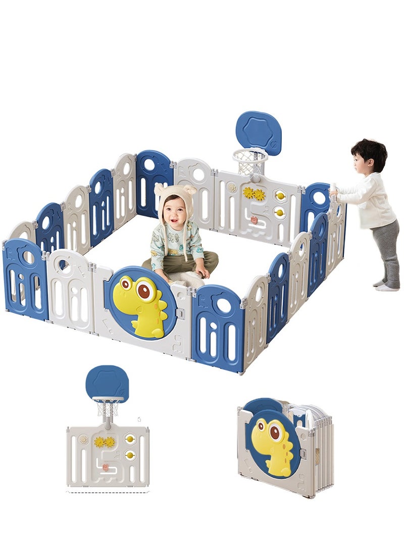 MaBaby Baby Playpen, Safety Baby Gate Playpen for Babies and Toddlers Sturdy and Immovable Baby Fence Play Area Activity Center Portable Design for Indoor Outdoor  - Image 1