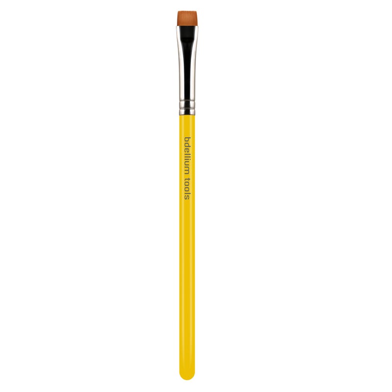 Bdellium Tools Professional Makeup Brush - Studio Series 714 Flat Eye Definer - With Soft Synthetic Fibers, For Eye Definition (Yellow, 1pc) - Image 1