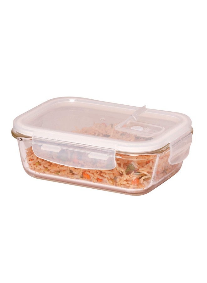 Femora Femora Borosilicate Glass Containers for Kitchen | 1 Year Warranty | Container Boxes for Storage, Storage Box for Kitchen with Air Vent Lid, Microwave Safe Utensils, rectangular (Set of 1-1000ml) - Image 1