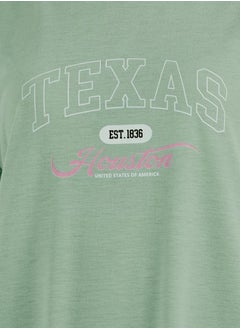 Styli Texas Houston Print Dropped Shoulder Sleep T-Shirt Dress  - Image 3