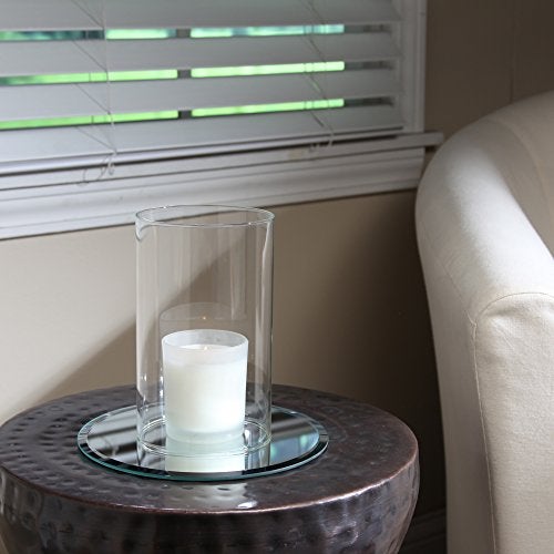 Hosley Set of 2 Clear Glass Hurricane Candle Holder Sleeves 7" High, Cylinder Candleholder, Chimney Tube, Open Ended Candle Shade for Wedding Party Decoration. - Image 2