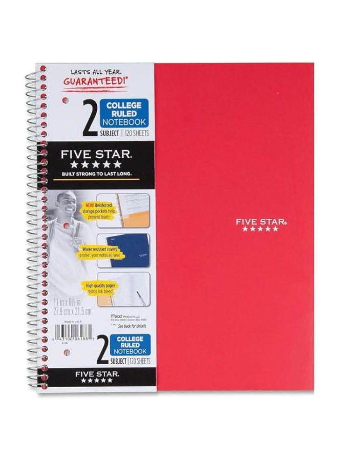 Five Star Notebook 8.5 X 11 in 240 Pages (120 Sheets)
