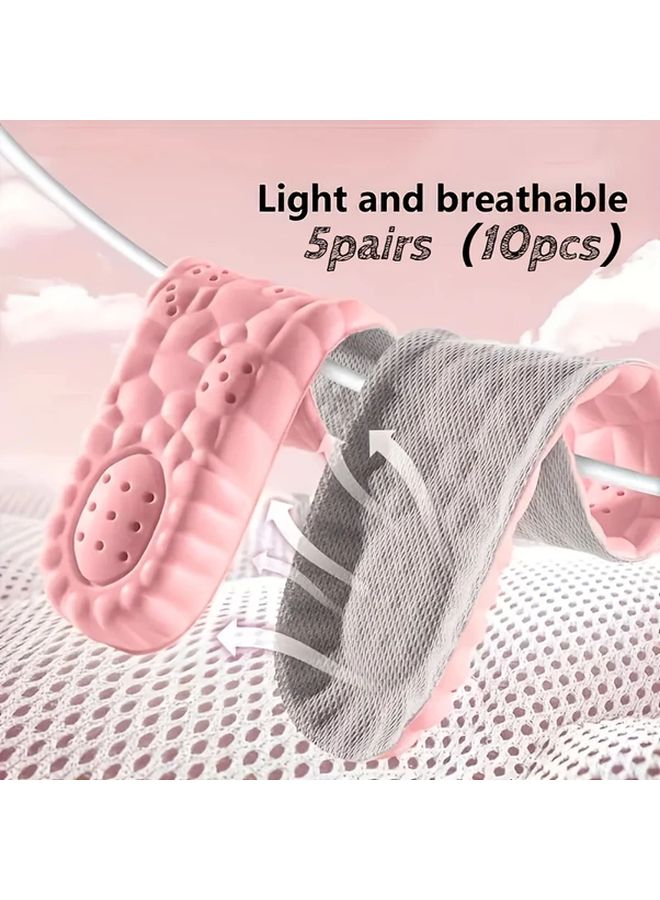 5 Pairs Pink Sports Sponge Insoles 37 38 Super Soft Comfort Women - Image 5