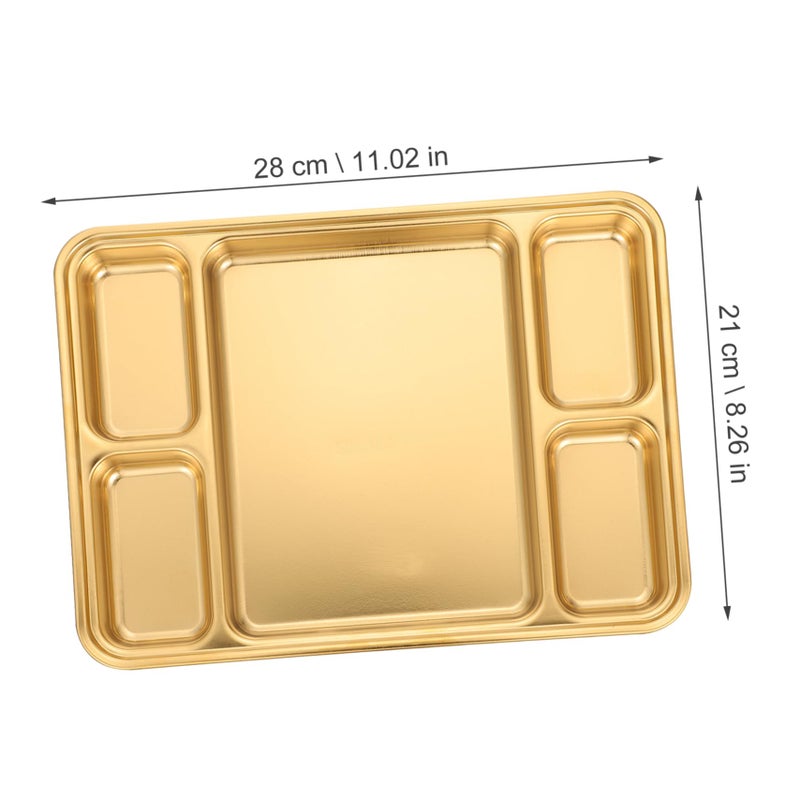 Stainless Steel Divided Plate With Compartments For Camping Picnics Home Use Easy To Clean - Image 3