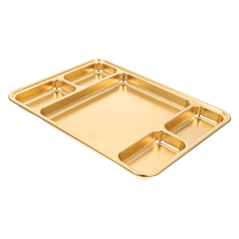 Stainless Steel Divided Plate With Compartments For Camping Picnics Home Use Easy To Clean - Image 2