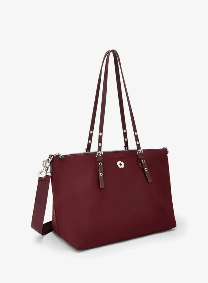 ميسي Solid Tote Bag With Zip Closure
