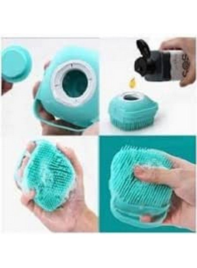 Pet Grooming Brush Bath Brush - Pet Massage Brush Shampoo Dispenser, Soft Silicone Brush Rubber Bristle For Dogs And Cats - Image 3