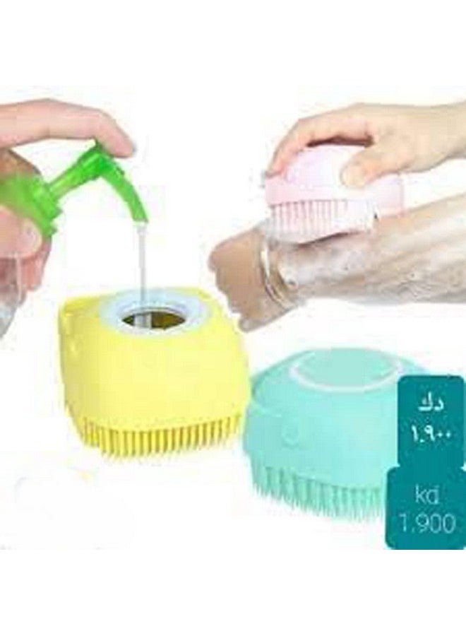 Pet Grooming Brush Bath Brush - Pet Massage Brush Shampoo Dispenser, Soft Silicone Brush Rubber Bristle For Dogs And Cats - Image 4