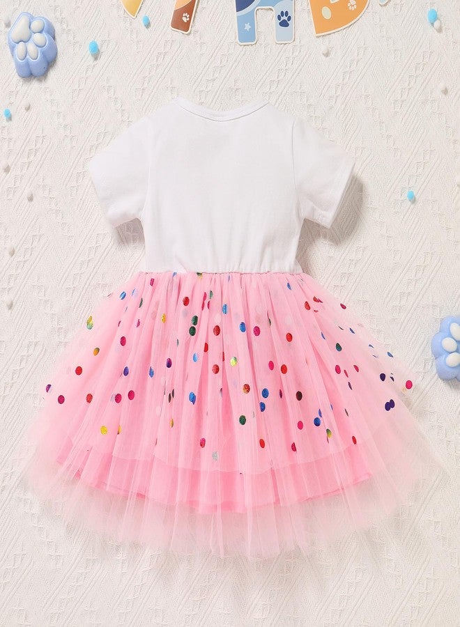 ODOLDI Toddler Baby Girl Birthday Party Dress Dog Ears Hair Clips Outfit Sparkle Sequin Dress Cake Smash Pink 2-3 Years - Image 2