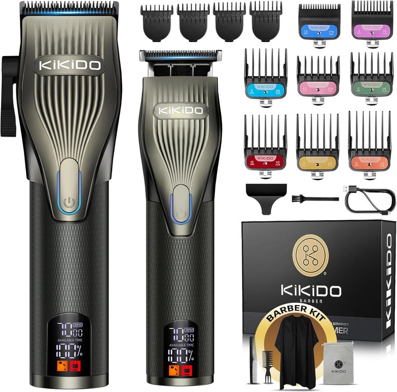 KIKIDO Professional Hair Clippers for MenUSB Rechargeable Hair TrimmerMens Grooming Kit for Hair Face Beard for Barbers Shop  Home Use