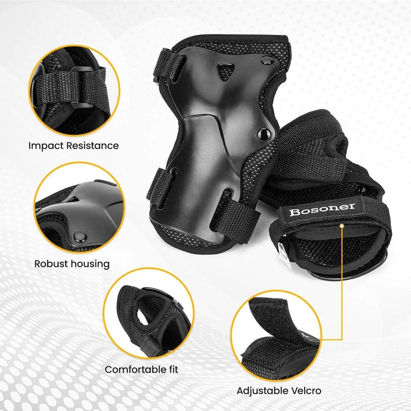 Bosoner Wrist Guard, Wrist Guards for Roller Skating, Skateboarding, Wristsavers Brace Protective Gear for Adults/Kids/Youth (1 Pair) - Image 3