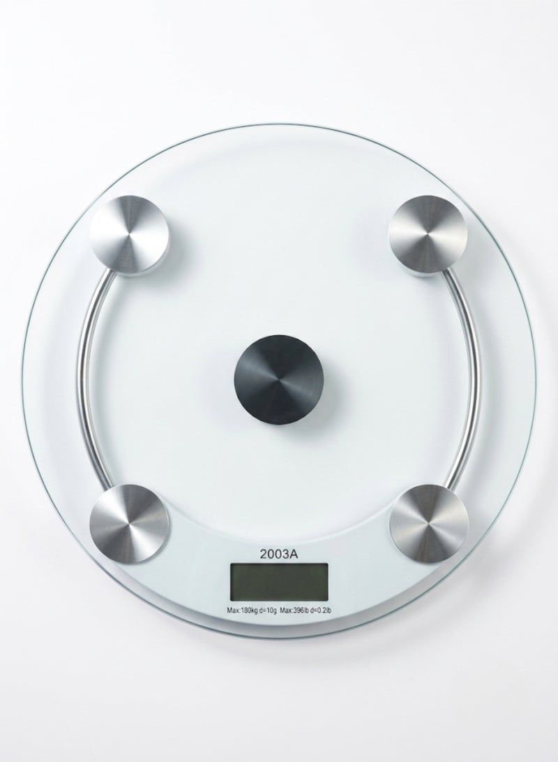 Personal Digital Body Weight Scale Tempered Glass Electronic Bathroom Scale 180kg Capacity with LCD Display for Home and Fitness Tracking