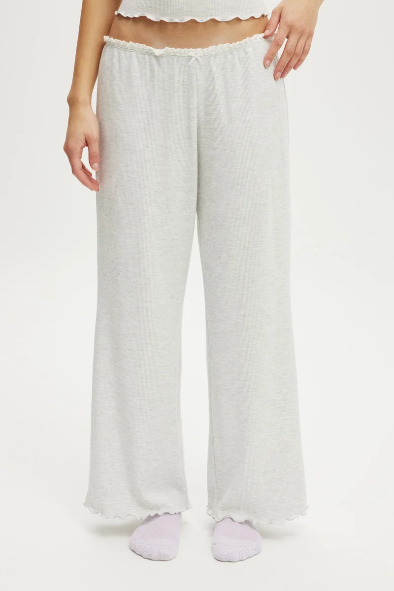 WAFFLE WIDE LEG PANT