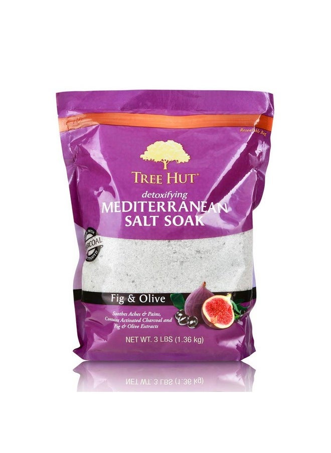 Tree Hut Tree Hut Detoxifying Mediterranean Salt Soak Fig & Olive, 3Ibs, Ultra Hydrating Epsom for Nourishing Essential Body Care  - Image 1
