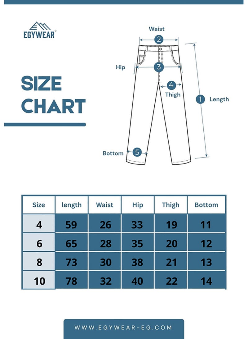 EGY WEAR Girls' Medium  Blue  Boyfriend Jeans - Image 4