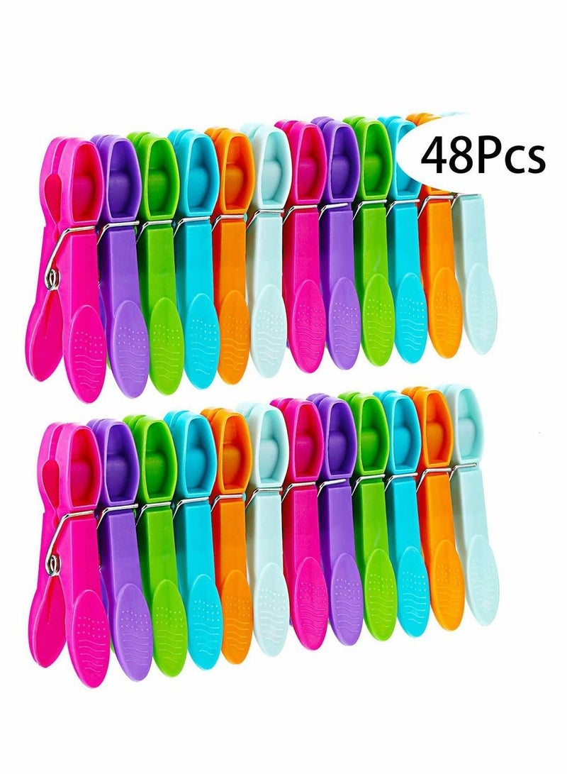 Y&D 48 Pieces Clothes Pins Cloths Clips Strong Laundry Home Pegs Windproof for Supplies Non Slip Clothes/Laundry - Image 2